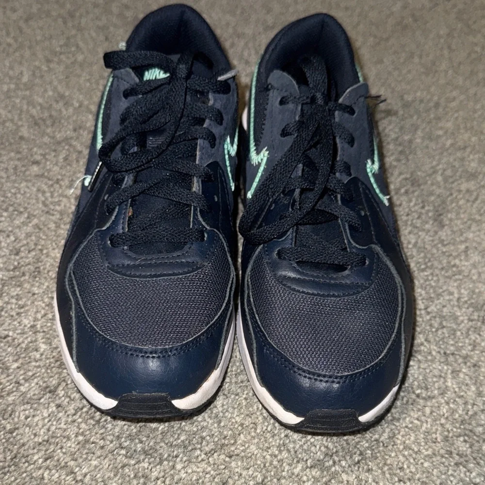Nike Air Max Dark Blue and Light Green Sneakers